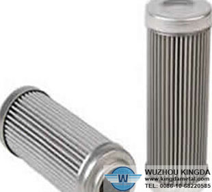stainless steel sintered cylindrical filter element